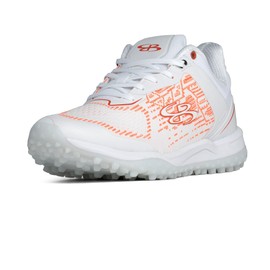 Boombah Viper Pureknit Women's Turf White Out White/Orange - Size 8.5