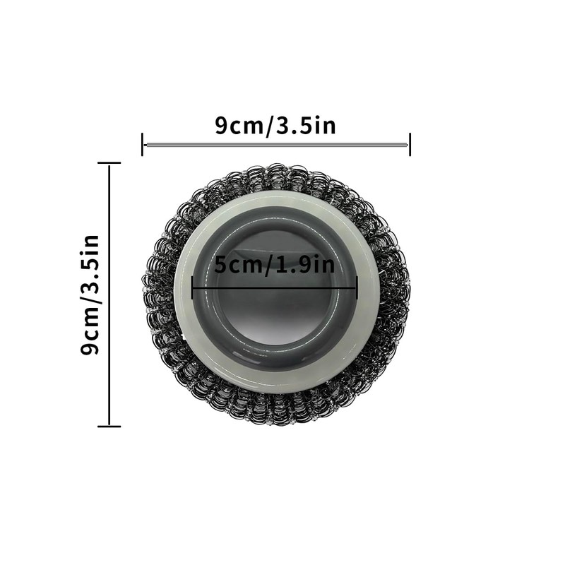 2 cepillos de acero inoxidable con asa, multiusos de hierro