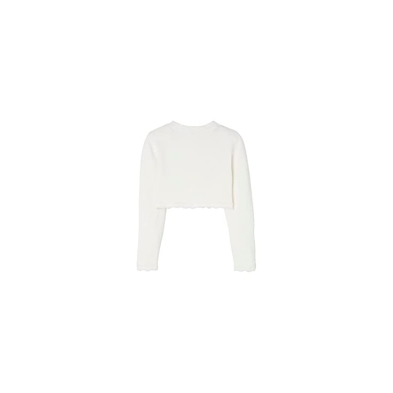 VERTBAUDET Girls Short Cardigan, Ecru
