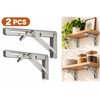 Folding Shelf Brackets for Wall-Mounted Tables and Shelves – Stainless