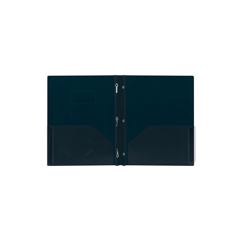 Winnable 3-Prong Plastic Report Cover Duotangs, Twin Pockets, Letter Size,