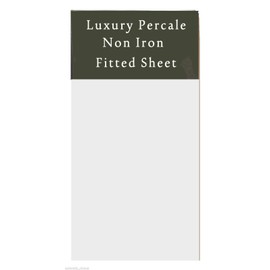 Sapphire Collection Luxury Percale Non Iron White Fitted Sheet Size (Single)