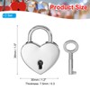 PATIKIL 1.5 Inch Love Locks Heart Padlock with Key Set,