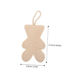 Baluue Cartoon Bear Design Natural Loofah Sponge Exfoliating Brush Body Shower Tool for Gentle Exfoliation Massage