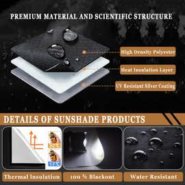 LYLIDIA Blackout Film for Windows, 200 x 145 cm, Black Blackout Film, Privacy Film, Privacy Film, Anti-UV Window Film, Opaque Film for Bedroom, Children's Room