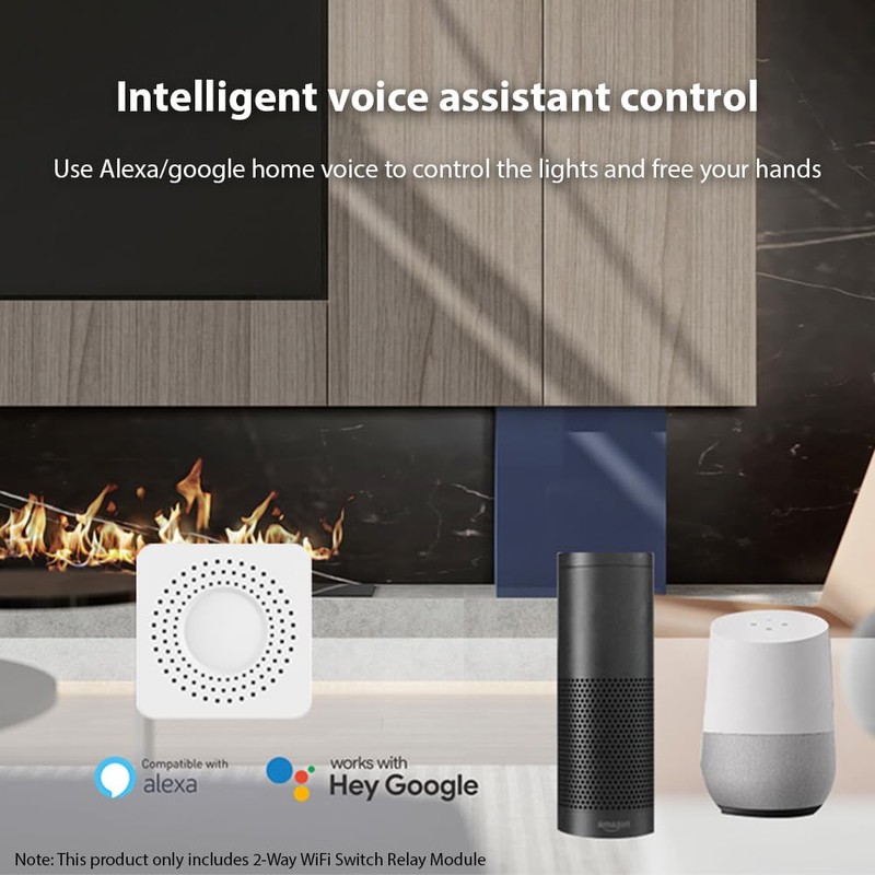 WiFi Switch Relay Module, 16A Wireless On/Off Device Dual Control