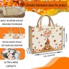 NBIAN Autumn Pumpkin Canvas Tote Bag - Large Reusable Grocery
