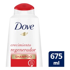 Dove shampoo Crecimiento Regenerador para el cuidado del cabello extremadamente frágil y dañado dejándolo hidratado y suave 675ml