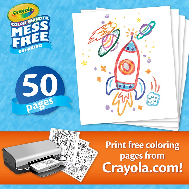 Crayola Color Wonder Mess Free Coloring Pages (50ct), Create Your