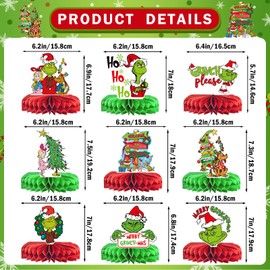 Whoville Christmas Decorations Christmas Honeycomb Centerpieces Whoville Decorations for Christmas Party Table Decorations Naughty Christmas Decorations Christmas Party Supplies