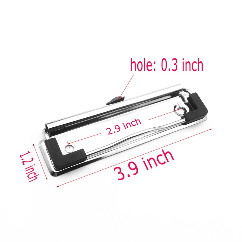 Shuokecrafts 10 Pack Clipboard Clips 3.94" Mountable Metal Clipboards Hardware