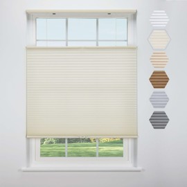 Linen Avenue Cordless Cellular Top Down Bottom Up Light Filtering Shade 48 1/4 W x 84 H, Seashell (Arrives 1/4" Narrower)