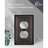 ZILLSEA 4-Pack Duplex Wall Plates, Aged Bronze Classic Beadboard Outlet