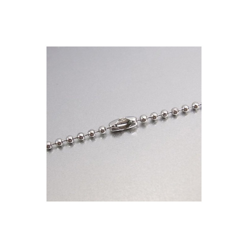Ball Chain, Stainless Steel, 0.06 inch (1.5 mm), 23.6