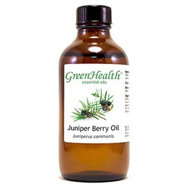 Juniper Berry Essential Oil – 4 fl oz (118 ml) Glass Bottle w/Cap – 100% Pure Essential Oil – GreenHealth