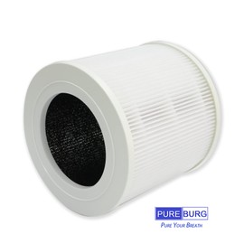 PUREBURG Replacement True HEPA Filters Compatible with Bagotte BAP10 Air Purifier BAP10-HF, H13 4-Stage Filtration Activated carbon 2-in-1 Air Clean Dust VOCs Odor PM2.5 Smoke,2-Pack