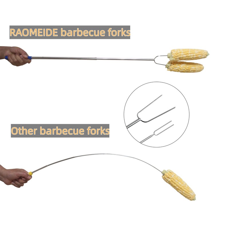 RAOMEIDE 32" Heavy Duty Hot Dog Roasting Sticks for Campfire,
