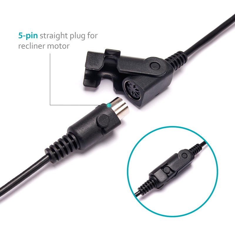 Okin Recliner Replacement Parts, 2 Button Round Hand Control Handset