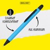Onlinen Ballpoint Pen Aluminium Stylus Blue, Retractable Ballpoint Pen Made