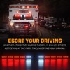 XRIDONSEN Red Emergency Visor Lights Bar Interior Windshield Strobe Lights