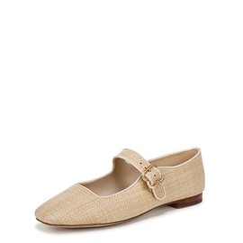 Sam Edelman Women's Michaela Mary Jane Flat, Bleached Beechwood Weave, 8
