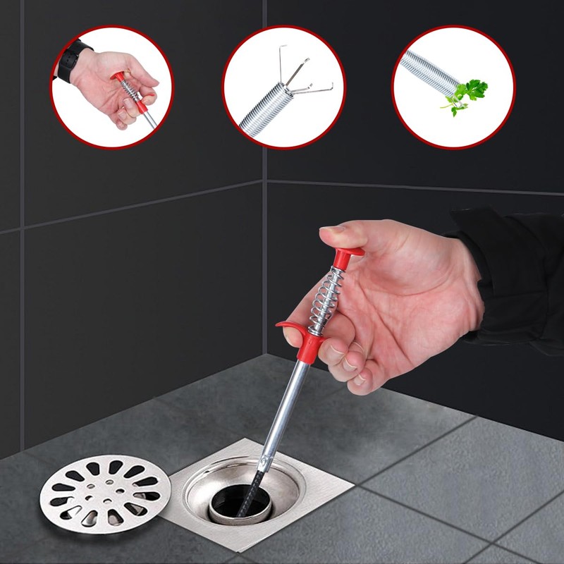 Snake Drain Clog Remover, 63 Inch 2pack - Toilet Snake,