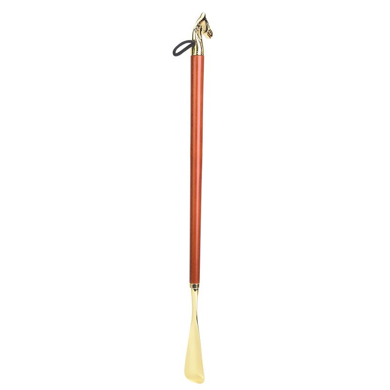 Horse Head Shoe Horn Lifter Universal Long Beech Handle Handled