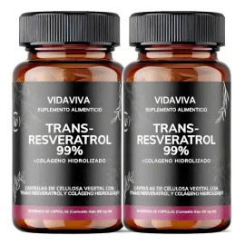 2pc Trans Resveratrol 99% - 100% Hidrolizado Polvo Y Calcio
