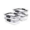 Rubbermaid Brilliance Glass Food Storage set of 4 containers 8