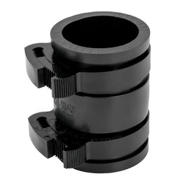 Fernco 1-inch Flexible PVC Condensate Pipe Coupling for Plastic Plumbing Connections in Black