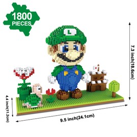 Sivbkyh Building Bricks 1800 Pieces Set - Classic Anime Building Sets and Mini Building Blocks for Ages 12 + Year Old Boys Girls & Adults