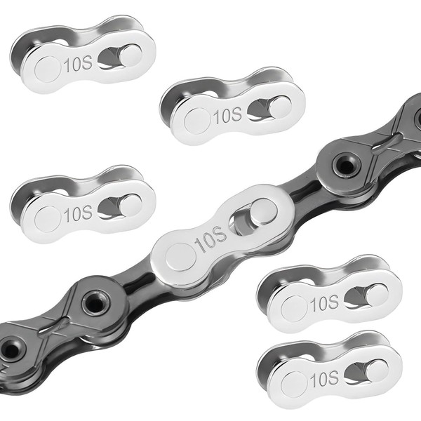 Qrity 5 Pairs Bike Chain Links, Bicycle Chain Link Connector,