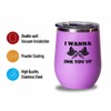 Tattoo Artist Pink Wine Tumbler 12oz - I wanna Ink