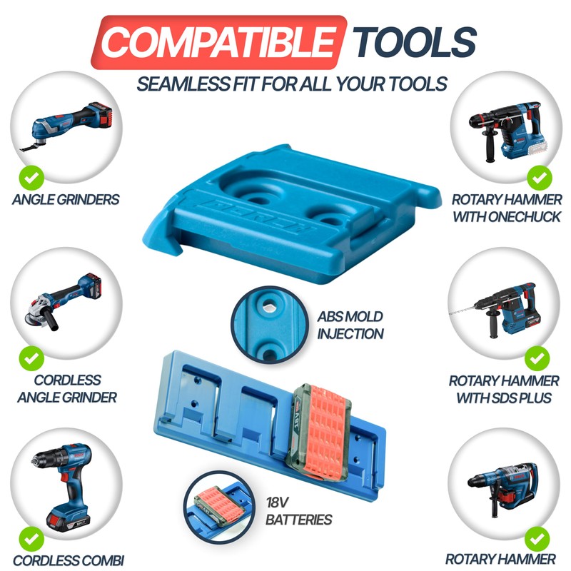 PERCH 4 Pack BOSCH Tool Holder with 4 Pack BOSCH