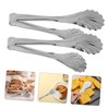 2PCS Stainless Steel Shell Clip Bread Tongs, Food Serving Utensils