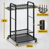 SOYEEZE 3 Tier Garden Tool Organizer Cart, Heavy Duty Metal