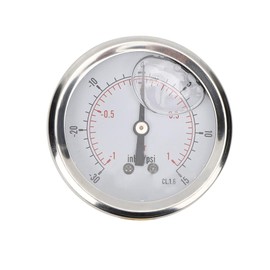1/4BSP Y60 Oil Filled Pressure Pressure Gauge Vacuum Pressure Gauge Axial Pressure Gauge Stainless Steel Housing Suitable for Water, Oil, Air and Natural Gas