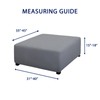 PureFit Super Stretch Form Fit Square Ottoman Cover Rectangle -