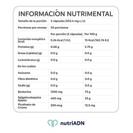 Berberina 60 Capsulas Metabolic Support Suplemento
