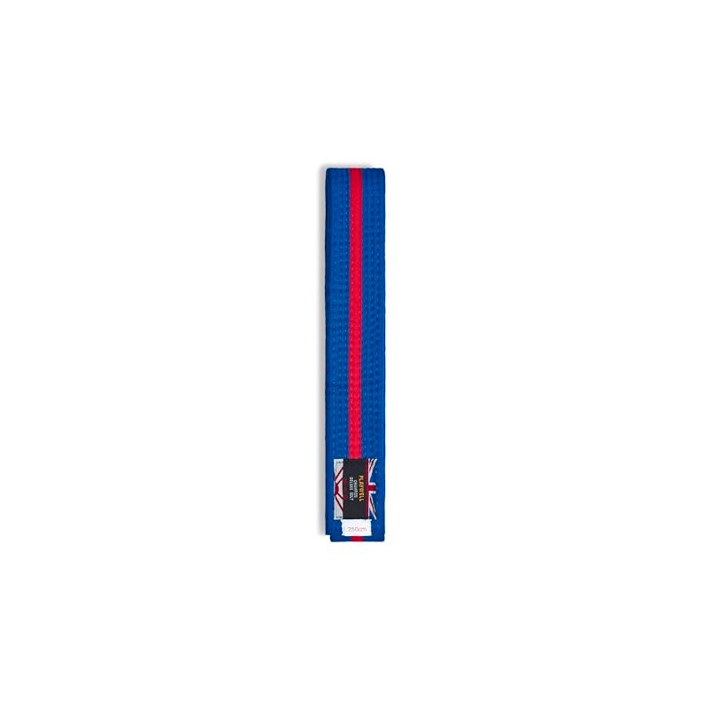 Martial Arts Cotton Striped Coloured Grading Belt - Blue Belt