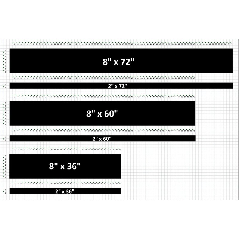 Double 2 and 8 Inch Offset Vinyl Racing Stripes Fits