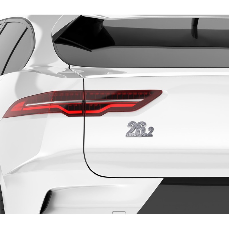 Elektroplate 26.2 Pink Crystal Marathon All Metal Emblem for Cars,