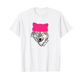 Feminist Resist Stay Nasty Pink Pussyhat Wolf T-Shirt