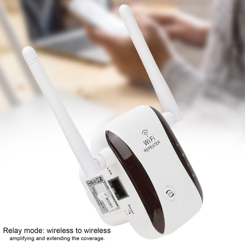 WiFi Range Extender 300mbps 2 Antennas Wireless Signal Repeater Amplifier