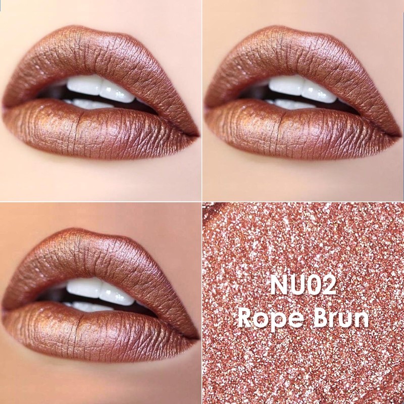 FOCALLURE Metallic Liquid Lipstick,Non Stick Cup Lip Gloss,High Impact Lip