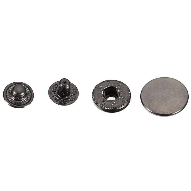 Trimming Shop 12.5mm S Spring Press Studs 4 Part, Durable