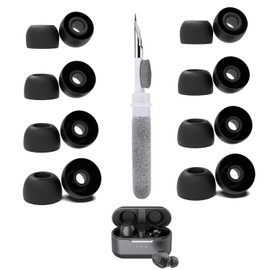Vykyntow 8 Pairs Replacement Ear Tips Compatible with JLab Epic Lab Edition, with 3 in 1 Cleaner Kit, Silicone Ear Tips (XS/S/M/L)