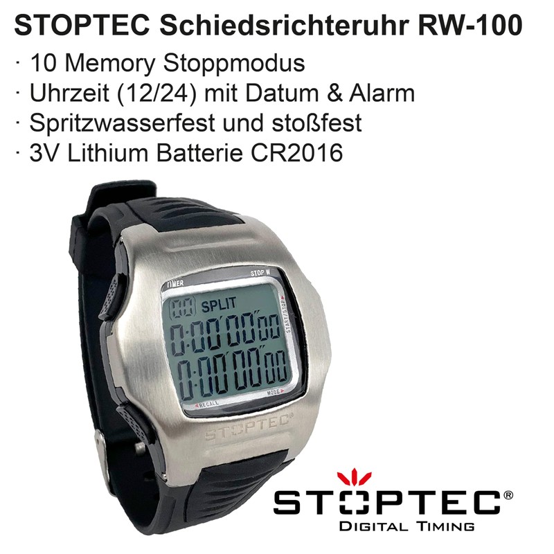 Stoptec Referee Watch RW-100 Referee Watch 1-99 Minutes Playing Time