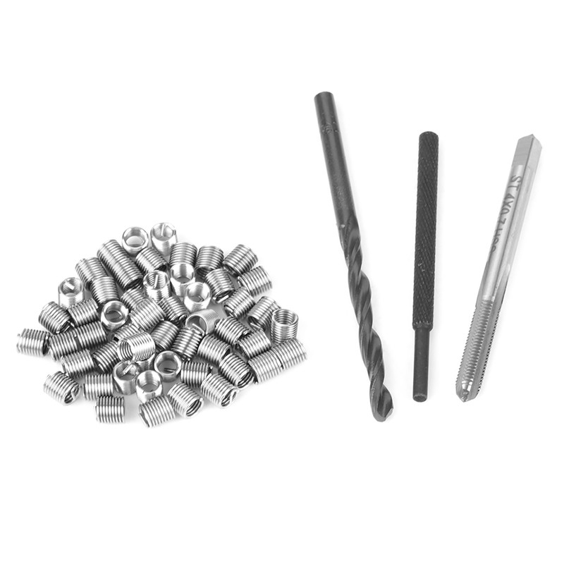 50pcs Stainless Steel Coiled Wire Helical Screw Thread Inserts M4