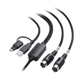Cable Matters MIDI to USB Cable 6.6 ft / 2m (USB MIDI Cable, MIDI to USB C Cable) in Black